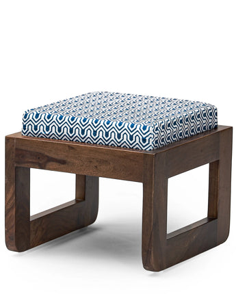 Alexa Solid Wood Upholstered Stool