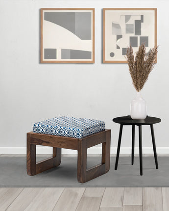 Alexa Solid Wood Upholstered Stool